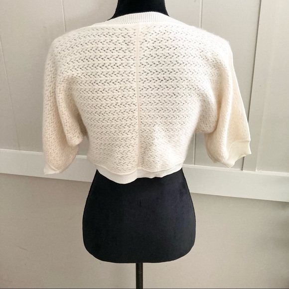 Karen Millen Ivory Lambswool Knit Bolero Sweater - Picture 6 of 9